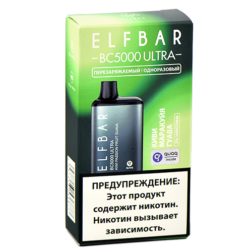 POD система Elf Bar - BC 5000 ULTRA - Киви - Маракуйя - Гуава - 2% - (1 шт.)