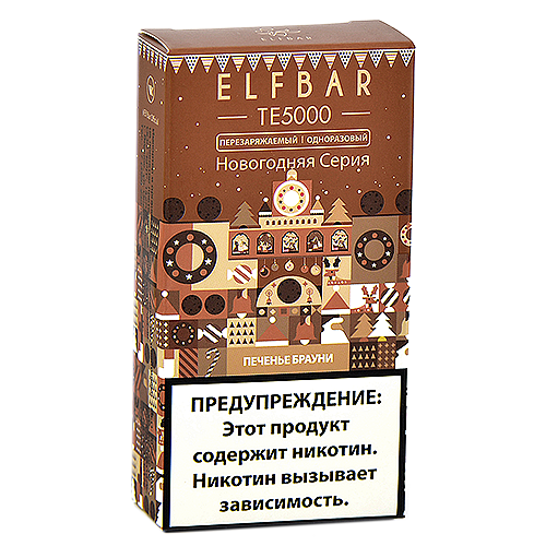 POD система Elf Bar - TE 5000 - Печенье брауни - 2% - (1 шт.)