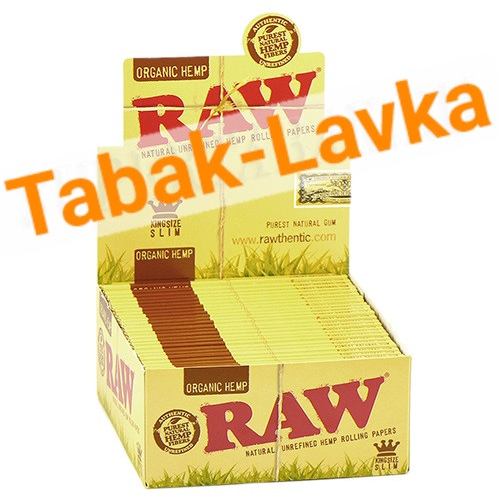 Бумага самокруточная RAW - KING SIZE - Organic Hemp (32 шт)