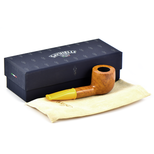 Трубка Savinelli - Mini Smooth Yellow Stem - 128 (фильтр 9 мм)