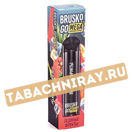 Одноразовый электронный испаритель Brusko Go MEGA - Ледяные фрукты (2200 затяжек) SALE!!!