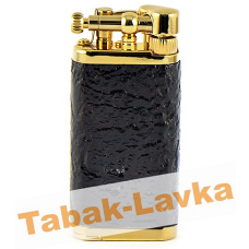 Зажигалка трубочная Im Corona 64-5003 Old Boy Gold Plated Sandblast Briar