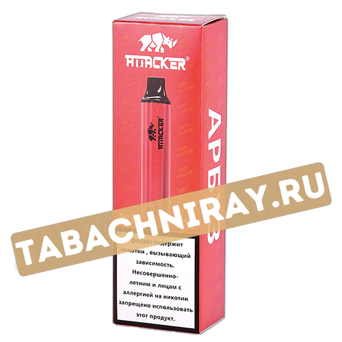 Одноразовый электронный испаритель Attacker D-03 - Арбуз (1600 затяжек) Sale !!!