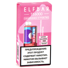 POD система Elf Bar - TE 6.000 - Кислая клубника - Виноград - 2% - (1 шт.)