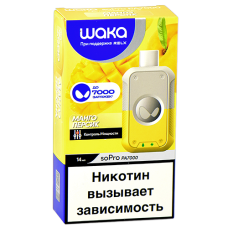 POD-система Waka soPro -  7000 затяжек - Манго - Персик - 2% (1 шт.)