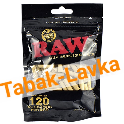 Фильтры для самокруток 6мм RAW - Black XL-SLIM (120 шт)