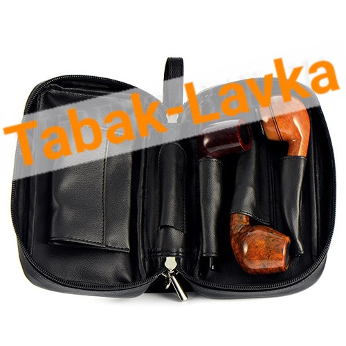 Сумка P&A - 413P Black - для 3 трубок - с кисетом для табака