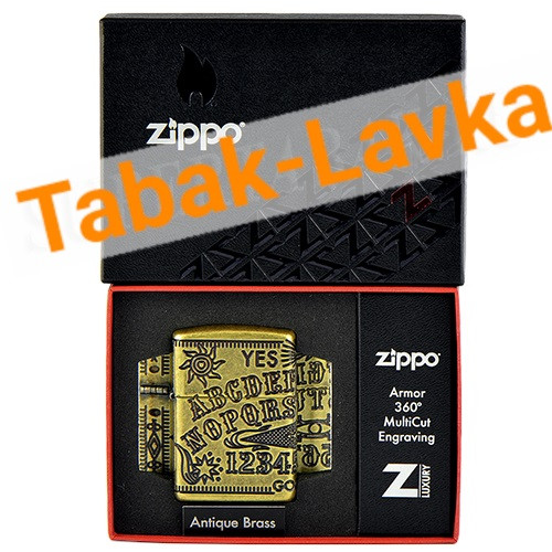 Зажигалка Zippo 49001 - Armor™ - Ouija Board Design - Antique Brass