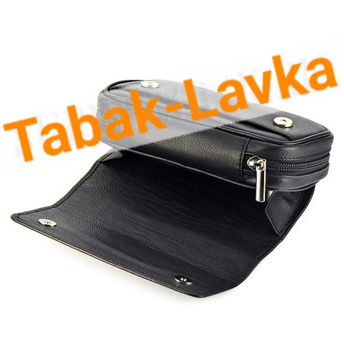 Сумка P&A - 415P Black - для 2 трубок - с кисетом для табака