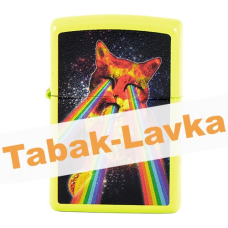 Зажигалка Zippo 29614 - Pizza Cat - Neon Yellow