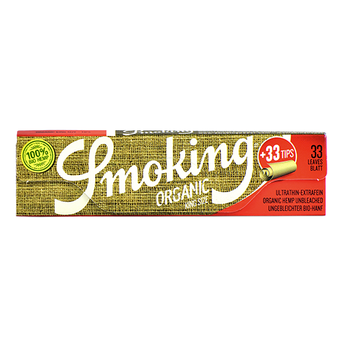 Бумага самокруточная Smoking King Size - Organic + FILTER TIPS (33 шт)