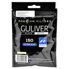 Фильтры для самокруток 5,3мм Guliver Black&White ExtraSlim (150 шт)