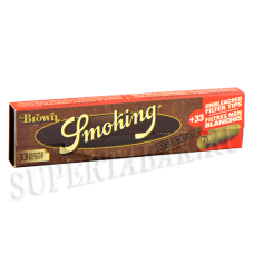 Бумага самокруточная Smoking King Size - Brown + FILTER TIPS (33 шт)