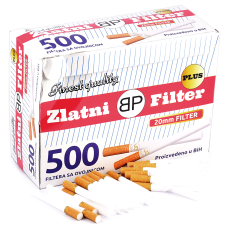 УЦЕНЕННЫЕ Сигаретные гильзы Zlatni Filter - 20мм Finest Quality    (500 ШТУК)