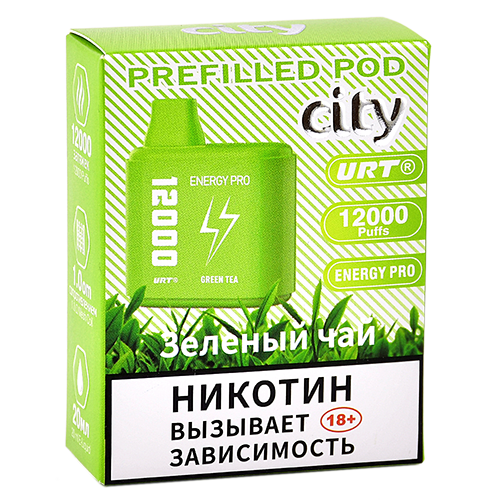 Картридж City Energy Pro 12.000 - Зелёный чай (1 шт.)