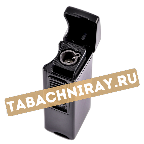 Зажигалка сигарная EuroJet 221014 - Turbo (black) с пробойником