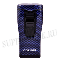 Зажигалка Colibri Monaco - LI 880 T13 (Carbon Fiber - Blue)