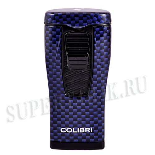 Зажигалка Colibri Monaco - LI 880 T13 (Carbon Fiber - Blue)