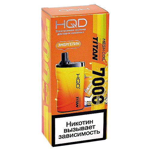 POD система HQD - TITAN - Энергетик (7000 затяжек) - 2% - (1 шт.)