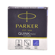 Картридж PARKER - Quink Z17 Mini - Cиние для перьевых ручек (CW1950409) - 6 шт