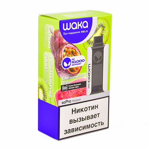 POD-система Waka soPro - 10.000 затяжек - Киви - Маракуйя - Гуава - 2% - (1 шт.)