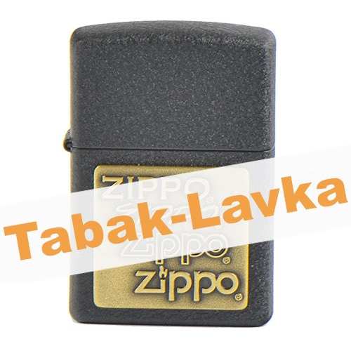 Зажигалка Zippo 362 Black Crackle™ - W/Brs Emblem ZippoZippoZippo