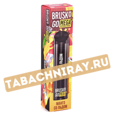 Одноразовый электронный испаритель Brusko Go MEGA - Манго со льдом (2200 затяжек) SALE!!!