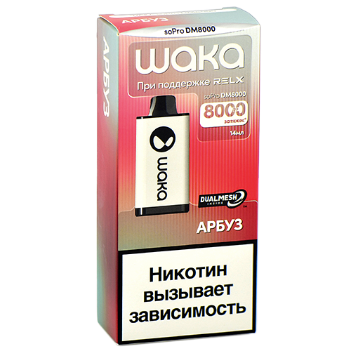 POD-система Waka soPro - DM 8.000 затяжек - Арбуз - 2% - (1 шт.)