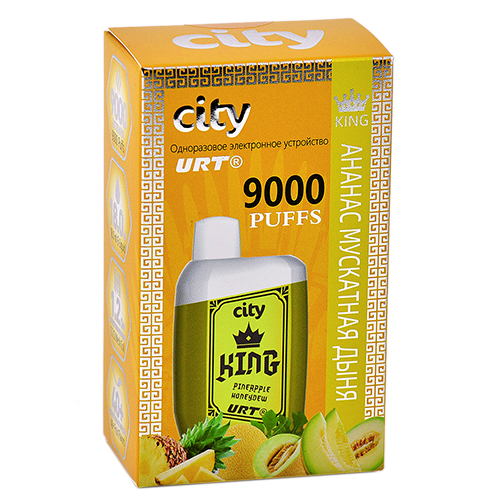 POD система City - King 9000 затяжек - Ананас - Мускатная дыня - 1,8% - (1 шт.)