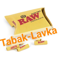 Бумажные фильтры RAW (Готовые) 5.3 мм - PRE-Rolled Slim TIPS (21 шт)