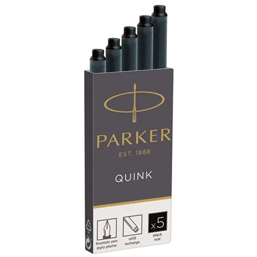 Картридж PARKER - Quink Z11 - Чёрные для перьевых ручек (CW1950382) - 5 шт