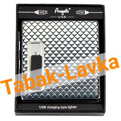 Портсигар с USB-прикуривателем Angelo - 805002 (бело\зеленый)