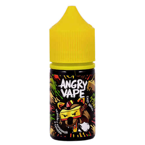 Жидкость для эл. сигарет - Angry Vape - Енот Щипач - Чизкейк с клубникой и бананом - (30 мл)