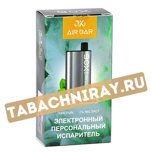 POD система AIRBAR - Box (3000 затяжек) - Прохладная мята - (1 шт) SALE!!!