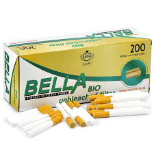 Сигаретные гильзы Bella - 20мм Filter Plus Bio Unbleached  (200 шт.)