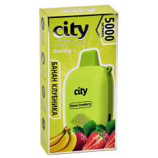 POD система City - Dazzling 5000 затяжек - Банан - Клубника - 1,8% - (1 шт.)