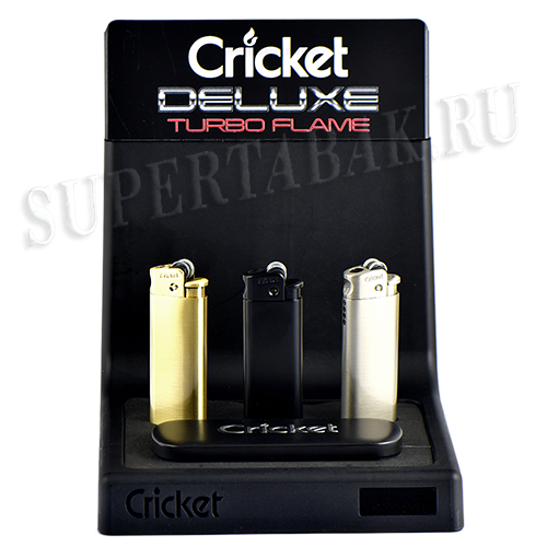 Зажигалка Cricket De Luxe (заправляемая) Gold