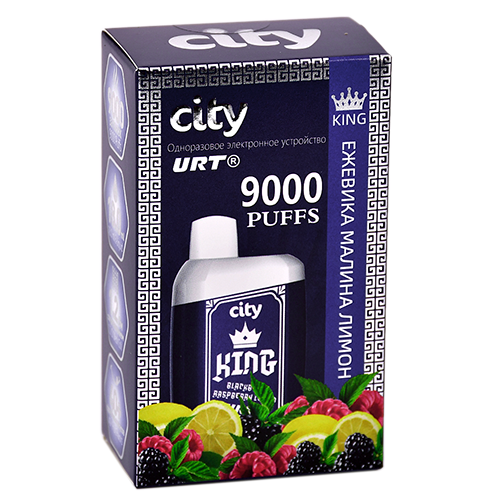 POD система City - King 9000 затяжек - Ежевика - Малина - Лимон - 1,8% - (1 шт.)