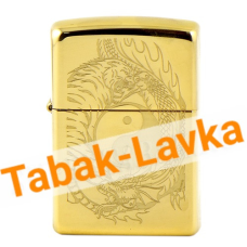 Зажигалка Zippo 49024 - Tiger Dragon Design - High Polish Brass