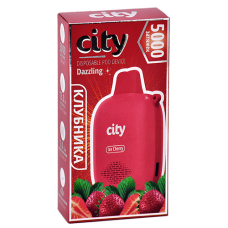 POD система City - Dazzling 5000 затяжек - Клубника - 1,8% - (1 шт.)