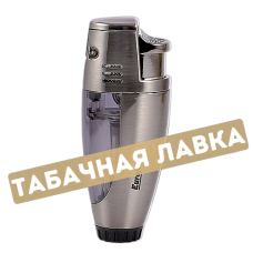 Зажигалка сигарная EuroJet 251006 - 2xTurbo Tonga (чёрн. никель)