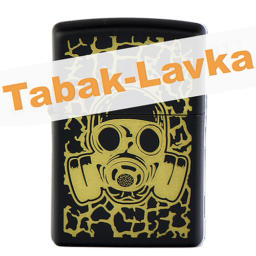 Зажигалка Zippo 49574 - Skull Gas Mask - Black Matte