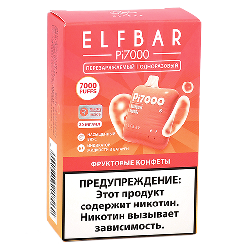 POD система Elf Bar - Pi 7000 - Фруктовые конфеты - 2% - (1 шт.)