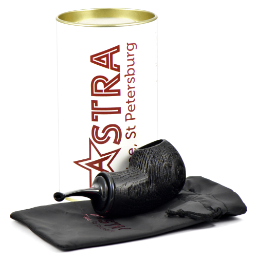 Трубка Astra - 1-154 Reverse Calabash - Black Blast (без фильтра)