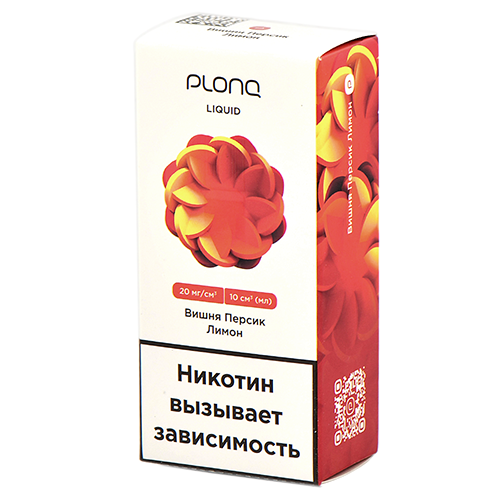 Жидкость для эл. сигарет Plonq Liquid - Вишня - Персик - Лимон (10 мл) - 2% (1 шт.)