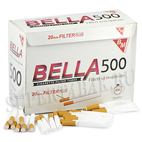 УЦЕНЕННЫЕ Сигаретные гильзы Bella - 20мм Filter Plus (500 ШТУК)