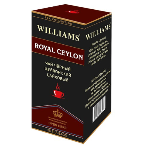 Чай Williams - Royal Ceylon (черный) - (25 пакетиков)