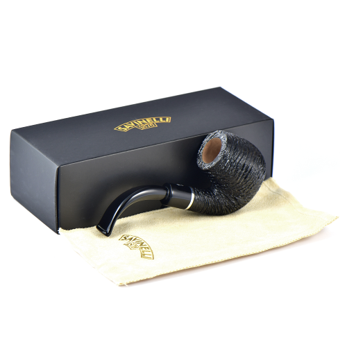 трубка Savinelli Otello - Rustic Black 614 (фильтр 9 мм)