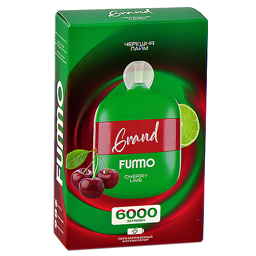 POD система Fummo - Grand 6000 затяжек - Черешня - Лайм - 2% - (1 шт.)