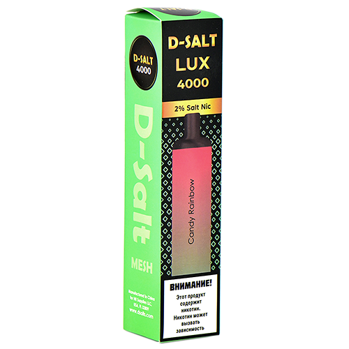 POD система D-Salt - Lux 4000 затяжек - Candy Rainbow - 2% - (1 шт.)